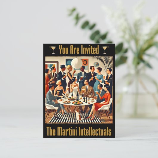 Midden eeuw De moderne Martini intellectuelen Briefkaart (Staand voorkant)