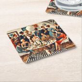 Midden eeuw De moderne Martini intellectuelen Kartonnen Onderzetters (Schuin)