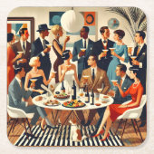 Midden eeuw De moderne Martini intellectuelen Kartonnen Onderzetters (Voorkant)