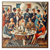 Midden eeuw De moderne Martini intellectuelen Tegeltje (Voorkant)