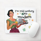 Midden eeuw en modern humoristisch muismat (Met muis)