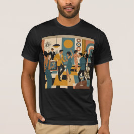 Midden Eeuw Feestelijke Martini Dansfeest T-shirt
