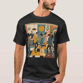 Midden Eeuw Feestelijke Martini Dansfeest T-shirt