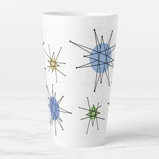 Midden eeuw Franciscaanse Starburst 2 Latte Mok (Voorkant)