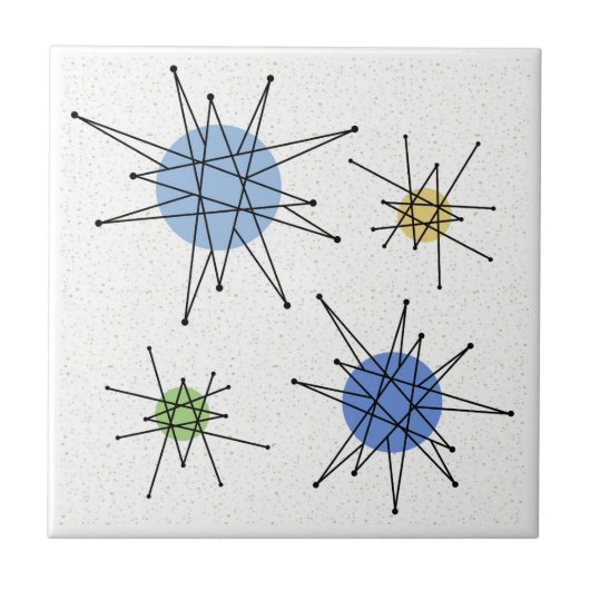 Midden eeuw Franciscaanse Starburst 2 Tegeltje (Voorkant)