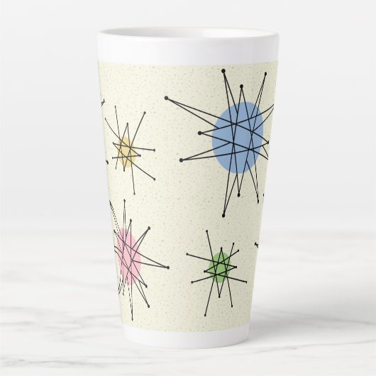 Midden eeuw Franciscaanse Starburst 3 Latte Mok (Voorkant)