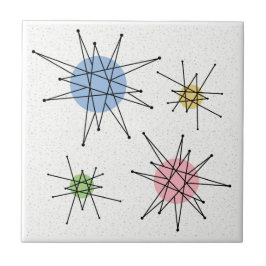 Midden eeuw Franciscaanse Starburst 4 Tegeltje