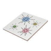 Midden eeuw Franciscaanse Starburst 4 Tegeltje (Zijkant)