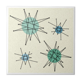 Midden eeuw Franciscaanse Starburst 5 Tegeltje