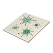 Midden eeuw Franciscaanse Starburst 5 Tegeltje (Zijkant)