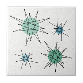 Midden eeuw Franciscaanse Starburst 6 Tegeltje