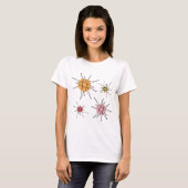 Midden eeuw Franciscan Starburst 7 T-shirt (Voorkant volledig)