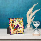 Midden eeuw futuristische Mardi Gras Martini vrouw Fotoplaat (Insitu)