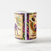 Midden eeuw futuristische Mardi Gras Martini vrouw Koffiemok (Center)