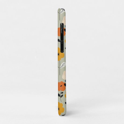 Midden eeuw geïnspireerd bloemenpatroon Case-Mate iPhone case (Achterkant/links)