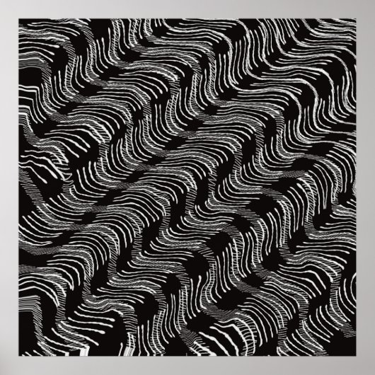 Midden eeuw geometrisch abstract minimalistisch pa poster (Voorkant)