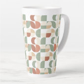 Midden eeuw geometrisch latte mok (Rechterhoek)
