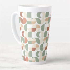 Midden eeuw geometrisch latte mok