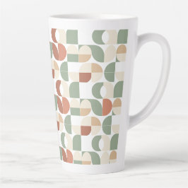 Midden eeuw geometrisch latte mok