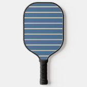 Midden-eeuw gestreepte capri blauwe kleur pickleball paddle (Voorkant)