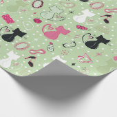 Midden eeuw Groene Hart Katten Cadeaupapier (Hoek)