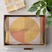 Midden eeuw halve cirkels in oranje bruine amber tissuepapier (Geschenk)