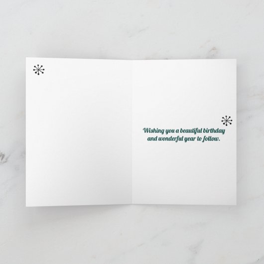 Midden Eeuw Herfstbladeren Retro Gelukkig Verjaard Kaart (Binnen)