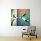 Midden eeuw ik hou van de blues Martini kunst Wandkleed (In Situ (horizontaal))