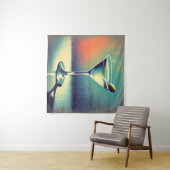Midden eeuw ik hou van de blues Martini kunst Wandkleed (In Situ (horizontaal))