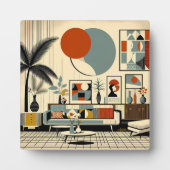 Midden eeuw interieurdesign Eclipse woonkamer Fotoplaat (Voorkant)