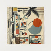 Midden eeuw interieurdesign Eclipse Woonkamer Wandkleed (Voorkant (horizontaal))
