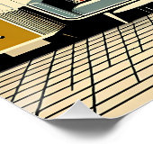 Midden eeuw interieurontwerp Eclipse Woonkamer Perfect Poster (Hoek)