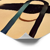 Midden Eeuw Jazz Leeftijd Modern Minimalistische T Poster (Hoek)