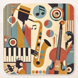 Midden Eeuw Jazz Tijdperk Modern Minimalistisch Tr Kartonnen Onderzetters