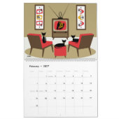 Midden-Eeuw Katten Kijken TV Kalender (Feb 2027)