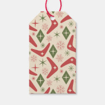 Midden eeuw Kerst Boomerangs met Diamanten