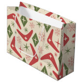 Midden eeuw Kerst Boomerangs met Diamanten Groot Cadeauzakje (Voorkant Gekanteld)