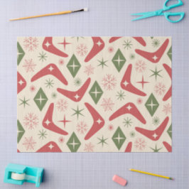 Midden eeuw Kerst Boomerangs met Diamanten Tissuepapier