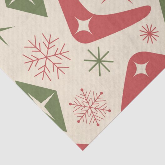 Midden eeuw Kerst Boomerangs met Diamanten Tissuepapier (Detail)