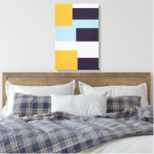 Midden eeuw kleurenblokken Premium verpakt Canvas (Insitu (Slaapkamer))