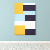 Midden eeuw kleurenblokken Premium verpakt Canvas (Insitu (Houten vloer))