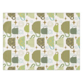 Midden eeuw kleurrijk theekoppatroon tafelkleed (Voorkant (Horizontaal))