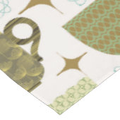 Midden eeuw kleurrijk theekoppatroon tafelkleed (Gekanteld)