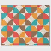 Midden eeuw Kleurrijke halve cirkels patroon Cadeaupapier (Vlak)