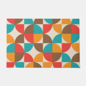 Midden eeuw Kleurrijke halve cirkels patroon Deurmat (Voorkant)