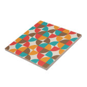 Midden eeuw Kleurrijke halve cirkels patroon Tegeltje (Zijkant)