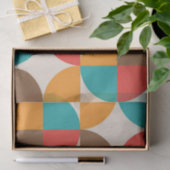 Midden eeuw Kleurrijke halve cirkels patroon Tissuepapier (Geschenk)