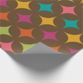 Midden eeuw Kleurrijke Retro Starbursts patroon Cadeaupapier (Hoek)