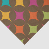 Midden eeuw Kleurrijke Retro Starbursts patroon Tissuepapier (Detail)