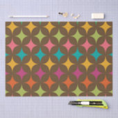 Midden eeuw Kleurrijke Retro Starbursts patroon Tissuepapier (Craft)